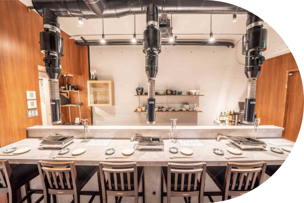 こだわりの店内